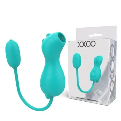 Vibrador con Succión Dino